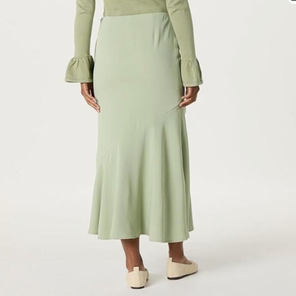 Women’s Maxi Skirt M NWT Flowy Long Lined Lightweight Boho Minimalist - Picture 2 of 10